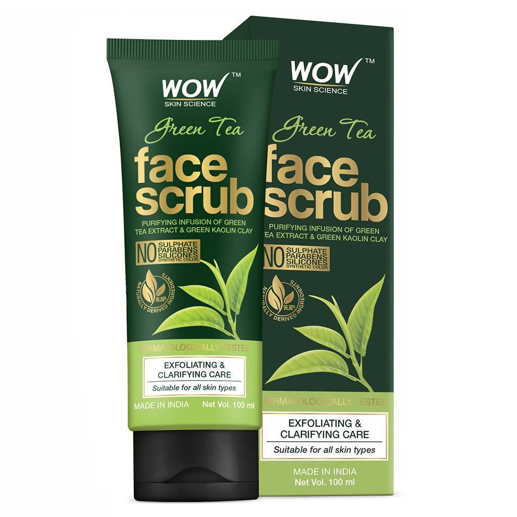 Wow Skin Science Green Tea Face Scrub | Grocsy