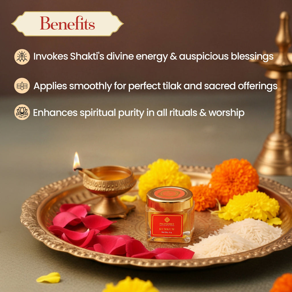 Pujashree KumKum – Pure Religious Tilak Powder for Daily Puja & Festivals | Grocsy