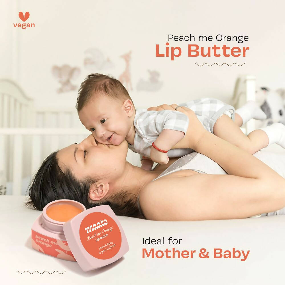 Maate Lip Butter | Packed with Vitamin C For Ultra Moisturized Lips | Enriched with Peach And Orange | Grocsy