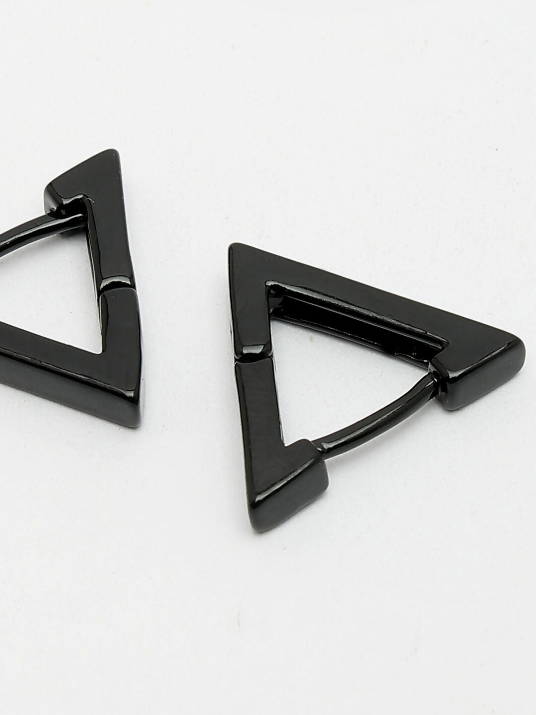 NVR Men's Set of 3 Multicolor Rhodium-Plated Geometric Shape Stainless Steel Studs Earring | Grocsy