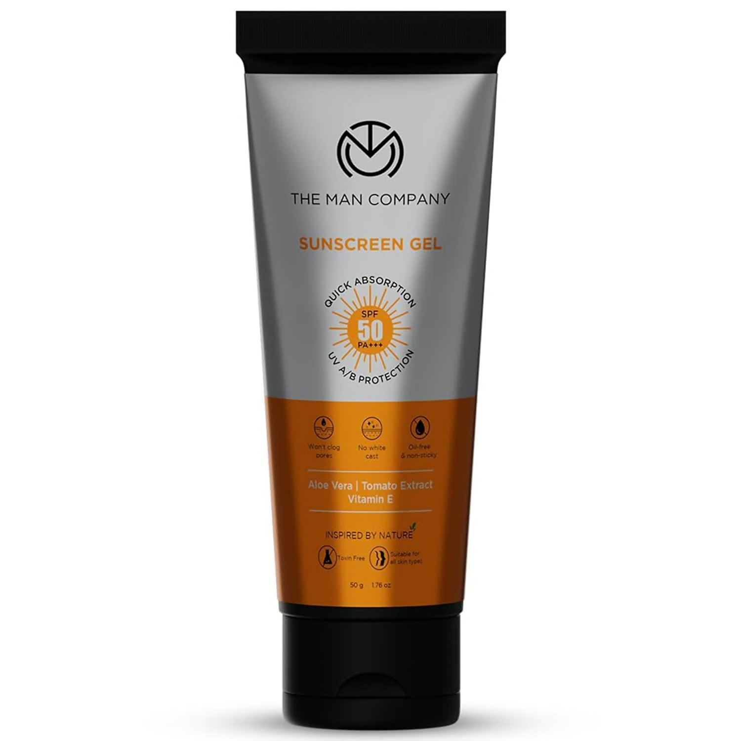 The Man Company Oil-Free Sunscreen Gel SPF 50 PA+++ For Men | Grocsy