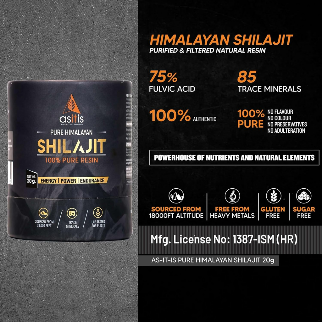 AS-IT-IS Nutrition Pure SJ 100% Natural Himalayan Resin | Grocsy