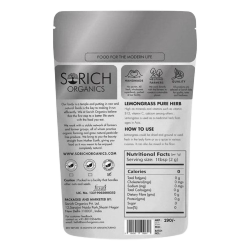 Sorich Organics Lemongrass Green Tea | Grocsy