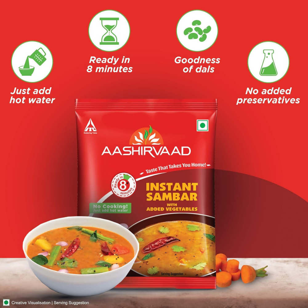 Aashirvaad Instant Sambar - With Added Vegetables | Grocsy