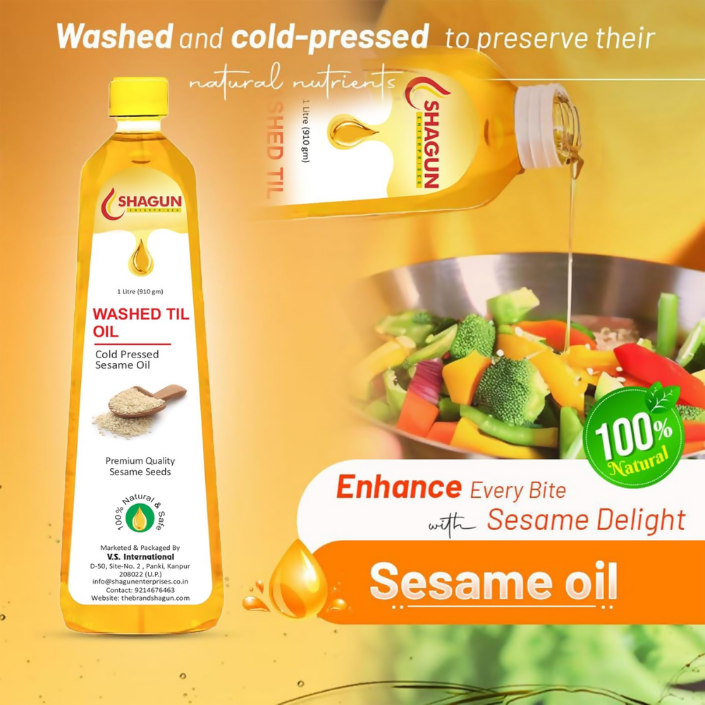 Shagun Cold Pressed Sesame Oil - Washed Til Oil | Grocsy
