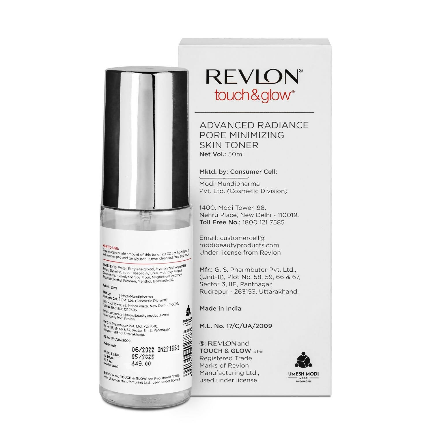 Revlon Touch & Glow Advanced Radiance Pore Minimizing Skin Toner | Grocsy