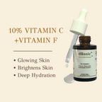 dBasic 10% Vitamin C Face Serum With Vitamin F (Chia & Flax Seeds) For Face Glowing & Radiant | Grocsy