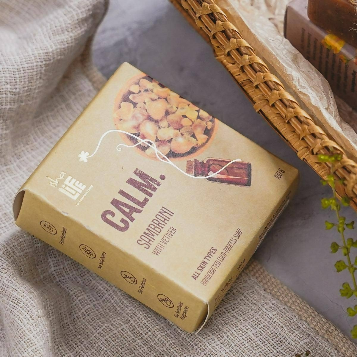 Isha Life Calm. Sambrani With Vetiver Handcrafted Soap | Grocsy