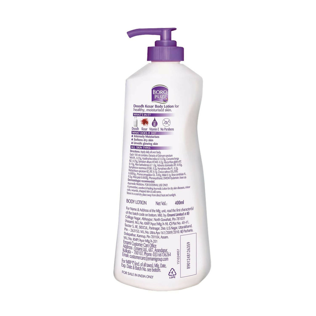 BoroPlus Dhoodh Keshar Body Lotion | Grocsy