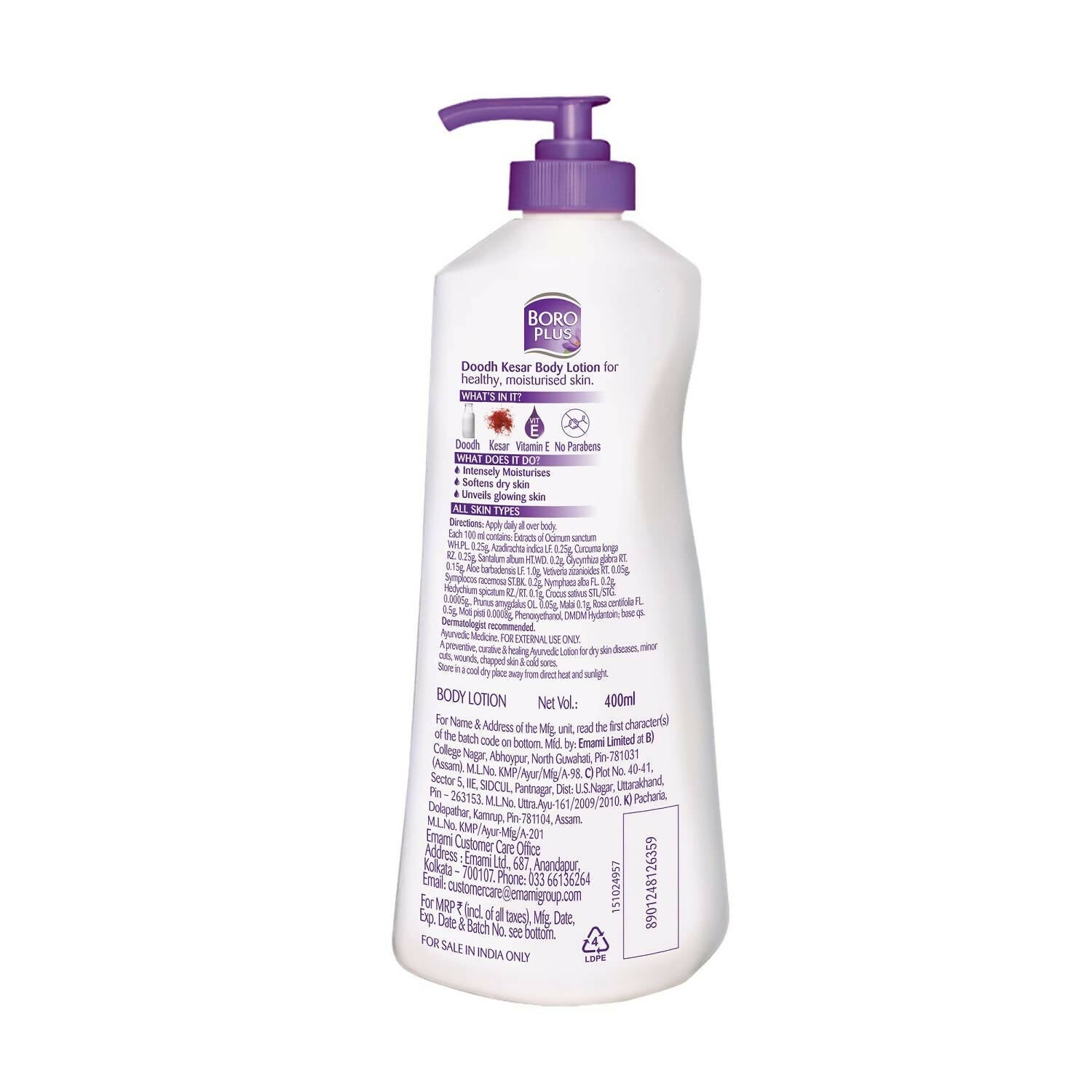 BoroPlus Dhoodh Keshar Body Lotion | Grocsy