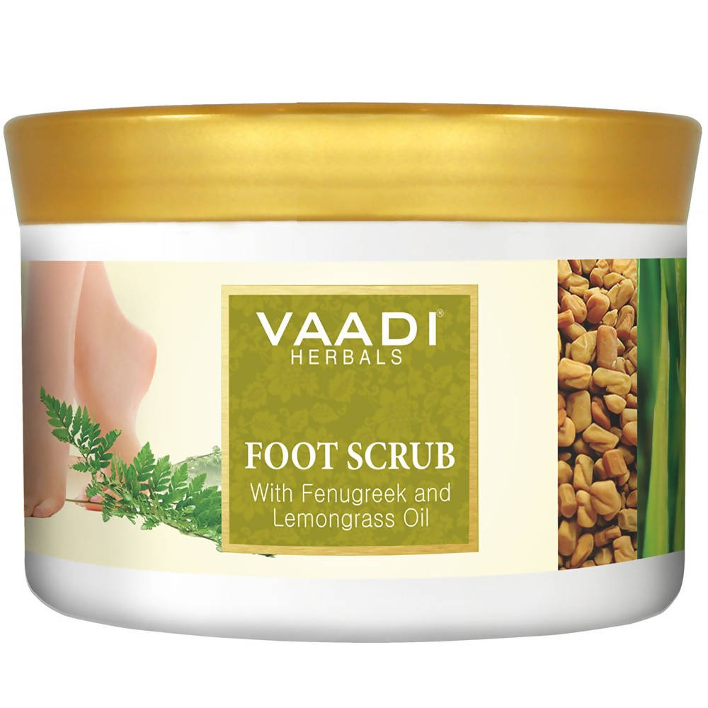 Vaadi Herbals Foot Scrub with Fenugreek and Lemongrass Oil | Grocsy