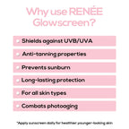 Renee Glowscreen Spf 50 Sunscreen Spray PA++++ Lightweight, Non Greasy & Quick Absorbing | Grocsy