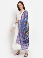 Myshka Women's White Solid Rayon Full Sleeve V Neck Casual Kurta Dupatta Set | Grocsy