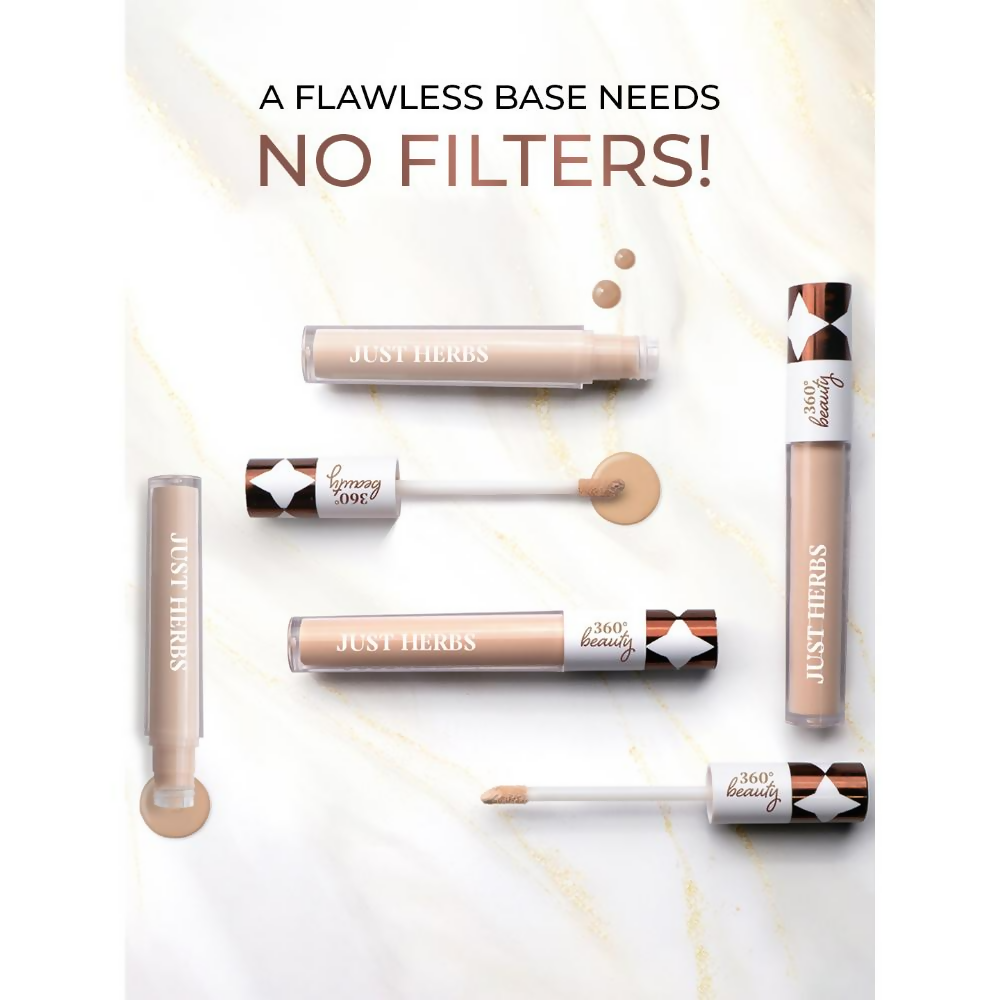 Just Herbs Full Cover Natural Filter Finish Concealer - Almond | Grocsy