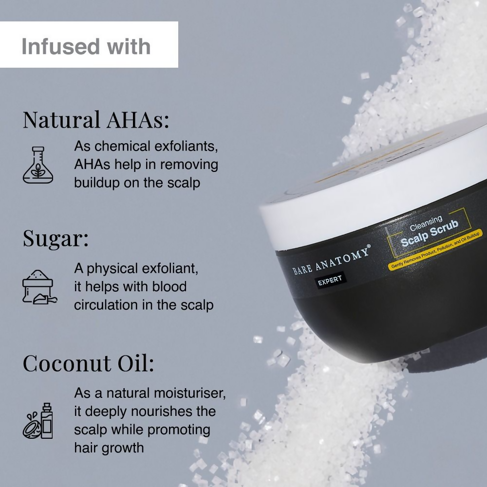 Bare Anatomy Expert Scalp Scrub & Anti Dandruff Shampoo Duo | Grocsy