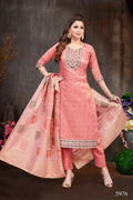 Joban Fashion Shimmer Peach Color Kurta Set | Grocsy