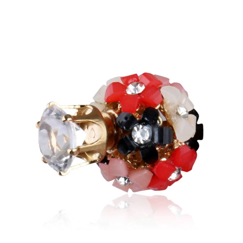 Trendoo Jewelry Gold-Polished Stylish Fancy Party Wear Multi Color Studs | Grocsy