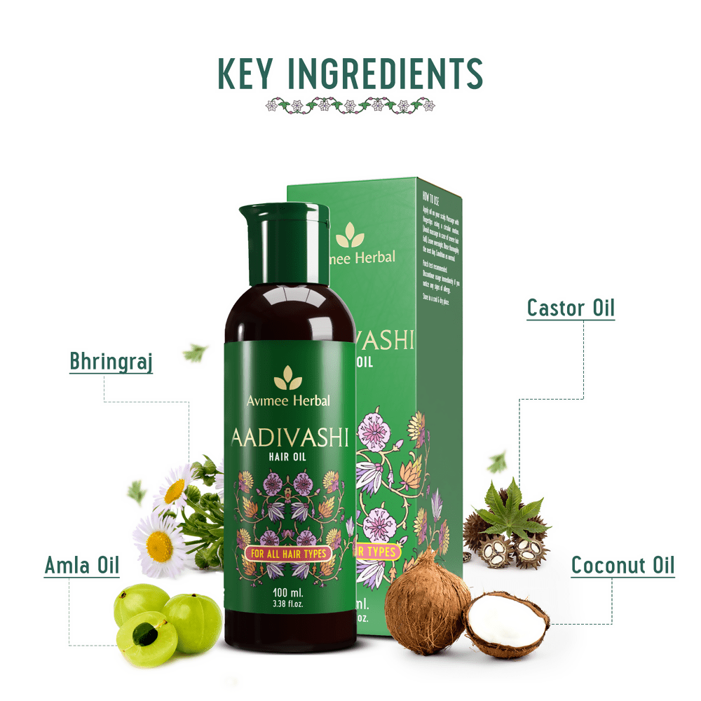Avimee Herbal Adivasi Herbal Hair Oil | Grocsy