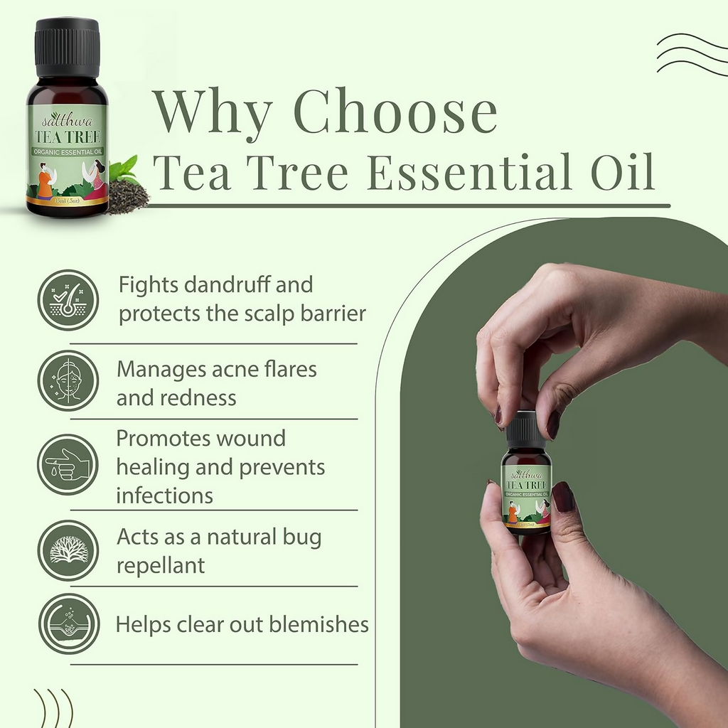 Satthwa Organic Tea Tree Essential Oil | Grocsy