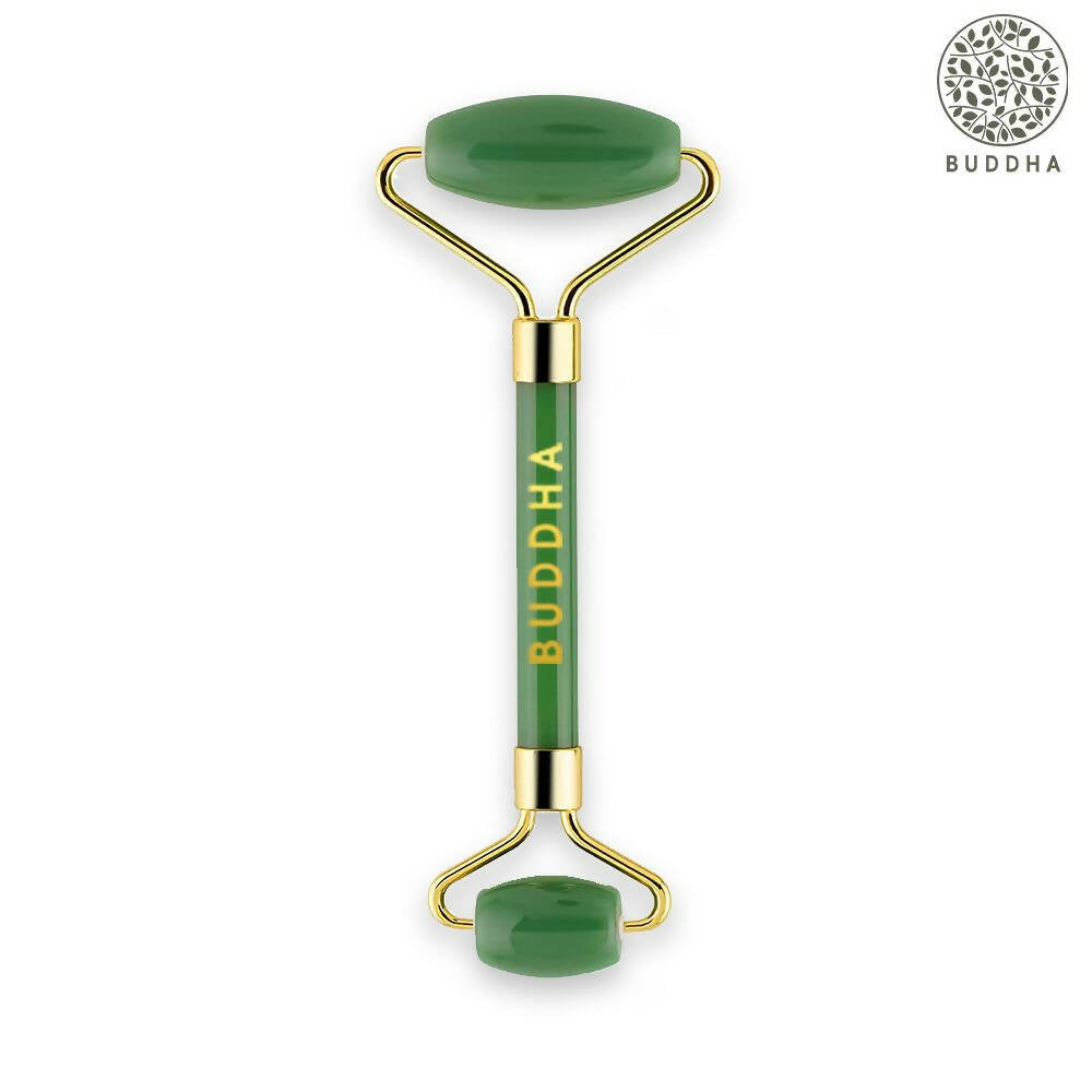 Buddha Natural Green-M Green Jade Face Roller Massager (Green) | Grocsy