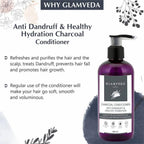 Glamveda Charcoal Conditioner Anti Dandruff & Healthy Hydration | Grocsy