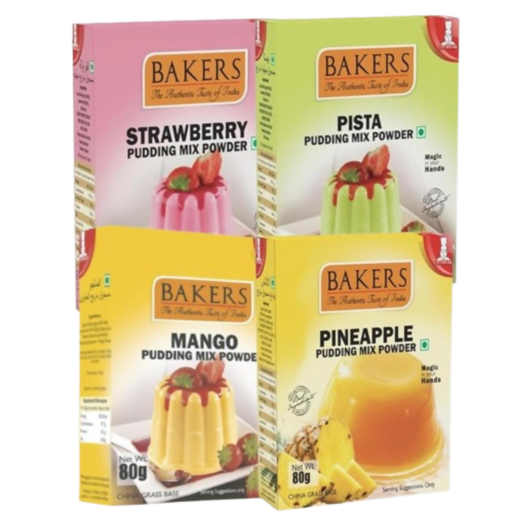 BAKERS Instant Pudding 4 Flavors Mix Combo | Grocsy