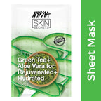Nykaa Skin Secrets Exotic Indulgence Green Tea + Aloe Vera Sheet Mask For Hydrated Skin | Grocsy