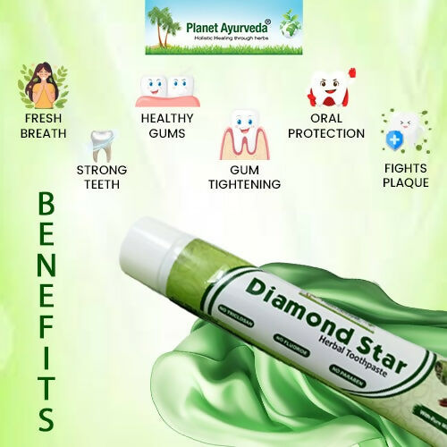 Planet Ayurveda Diamond Star Herbal Toothpaste | Grocsy