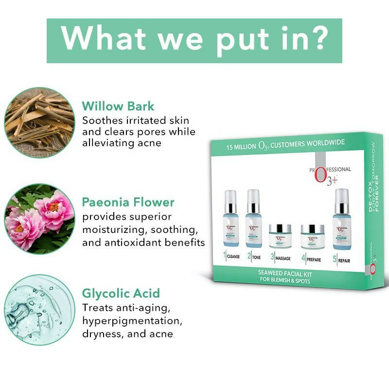 Professional O3+ Seaweed Facial Kit | Grocsy