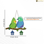 Artvibes Cute Pair of Birds Decorative MDF Wooden Wall Art for Home | Grocsy