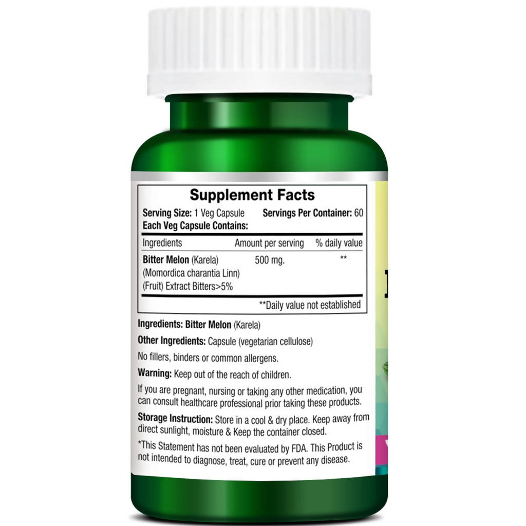 Morpheme Remedies Bittermelon (Karela) Capsules | Grocsy