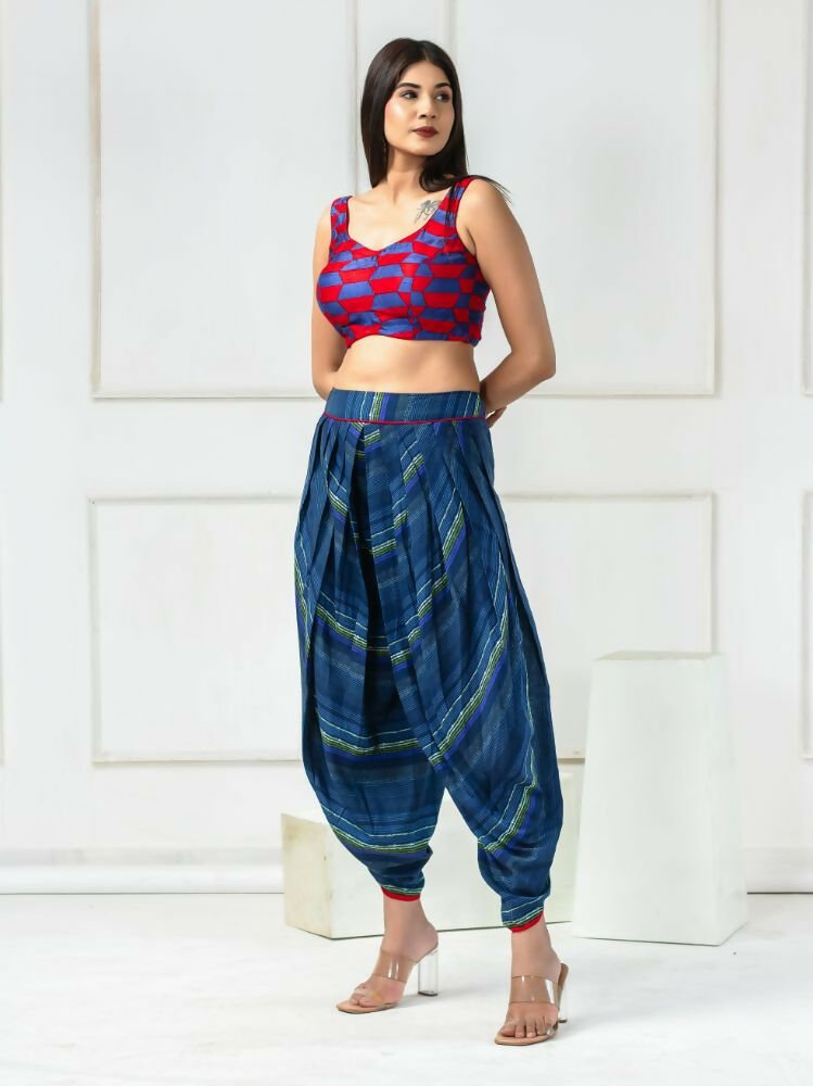 Amodini Designer Studio Women's Raw Silk Sleeveless Blouse | Grocsy