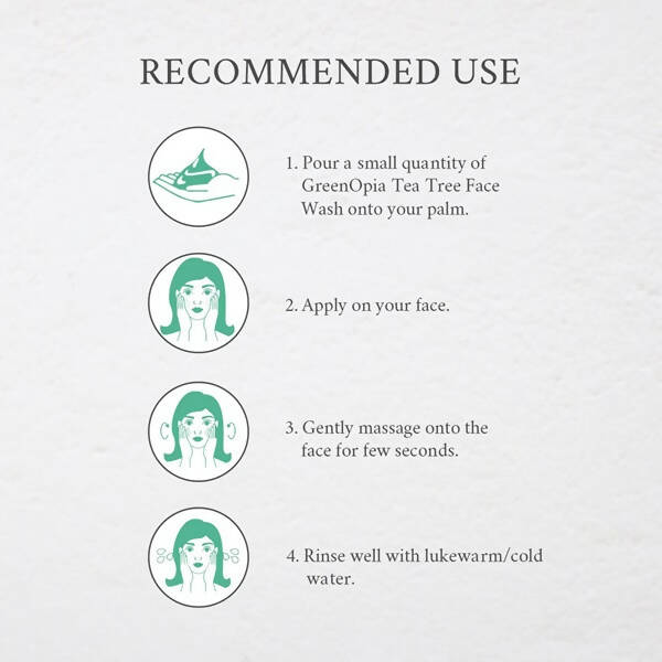 GreenOpia Naturals Tea Tree Face Wash | Grocsy
