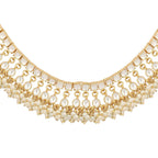 Nuyug 22K Gold Plated Ivory Dusk Kundan Necklace | Grocsy