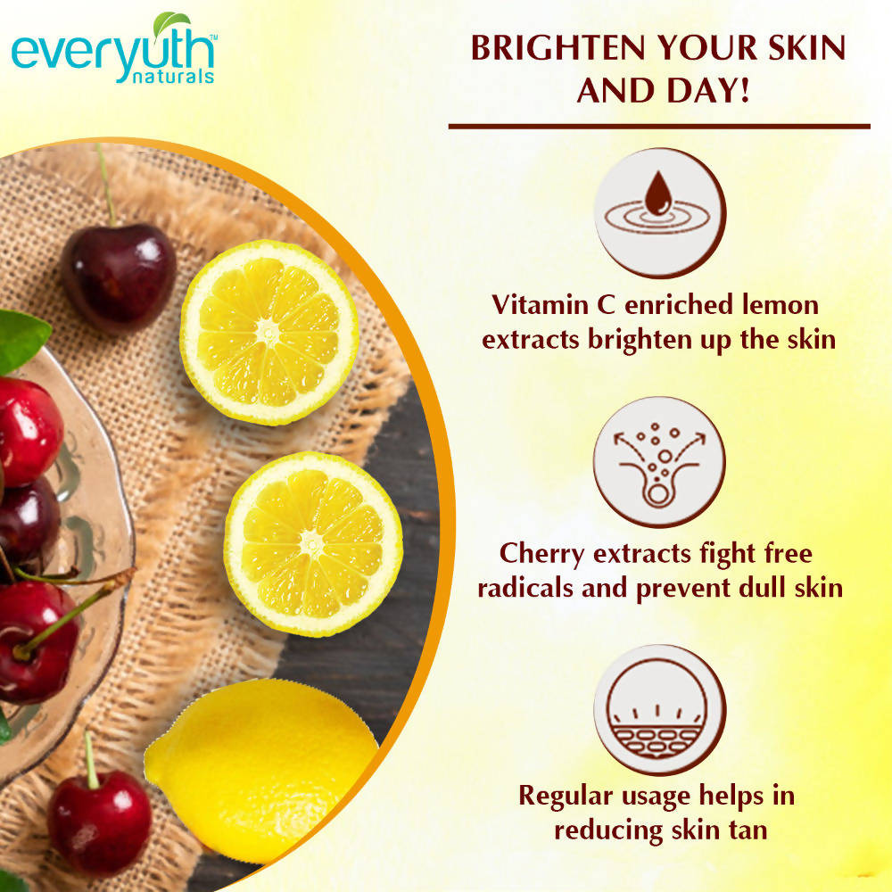 Everyuth Naturals Brightening Lemon & Cherry Face Wash | Grocsy