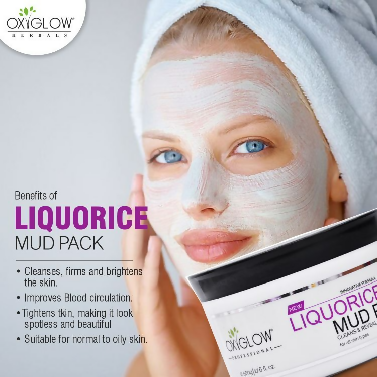 Oxyglow Herbals Liquorice Mud Pack | Grocsy