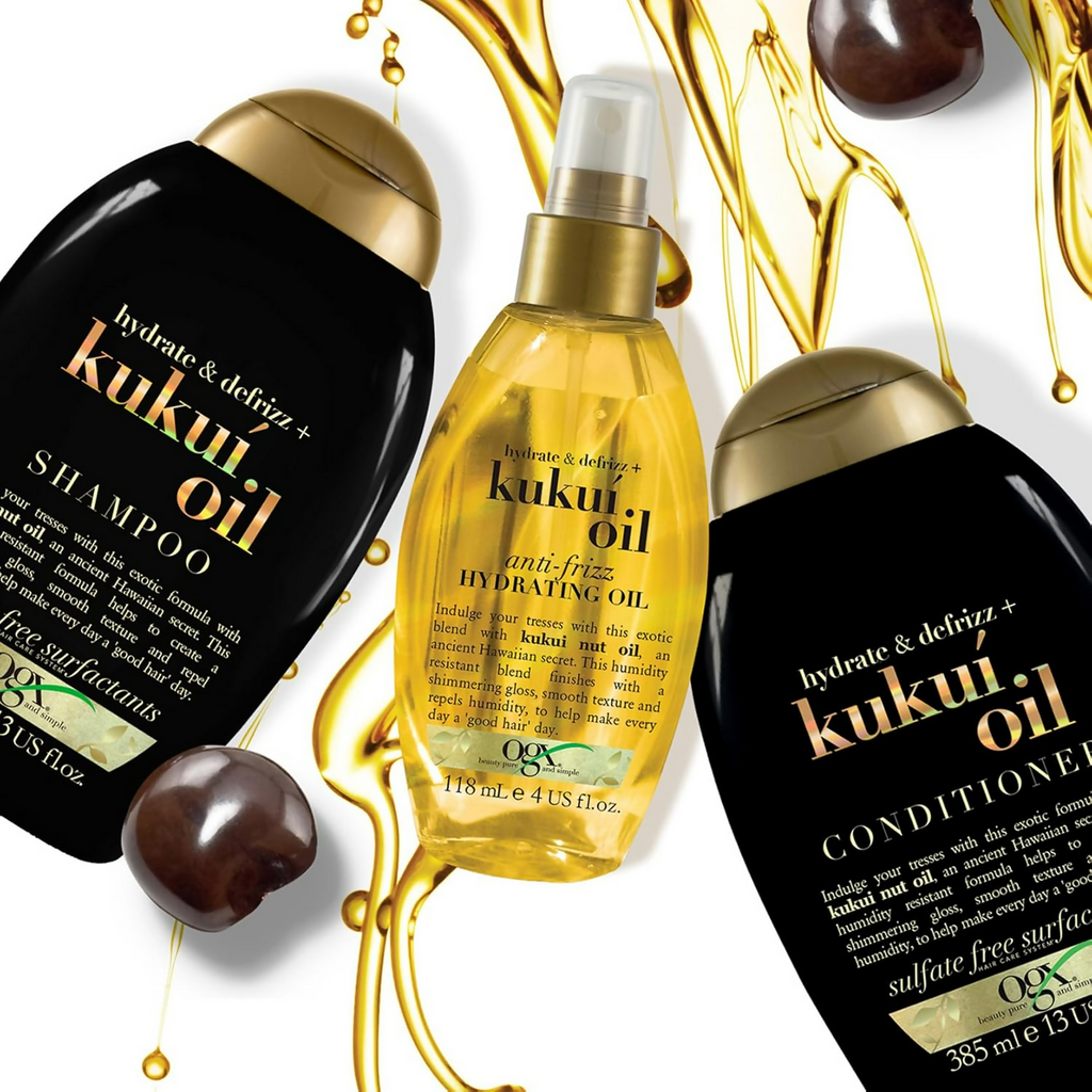 OGX Kukui Oil Shampoo Hydrate Plus Defrizz | Grocsy