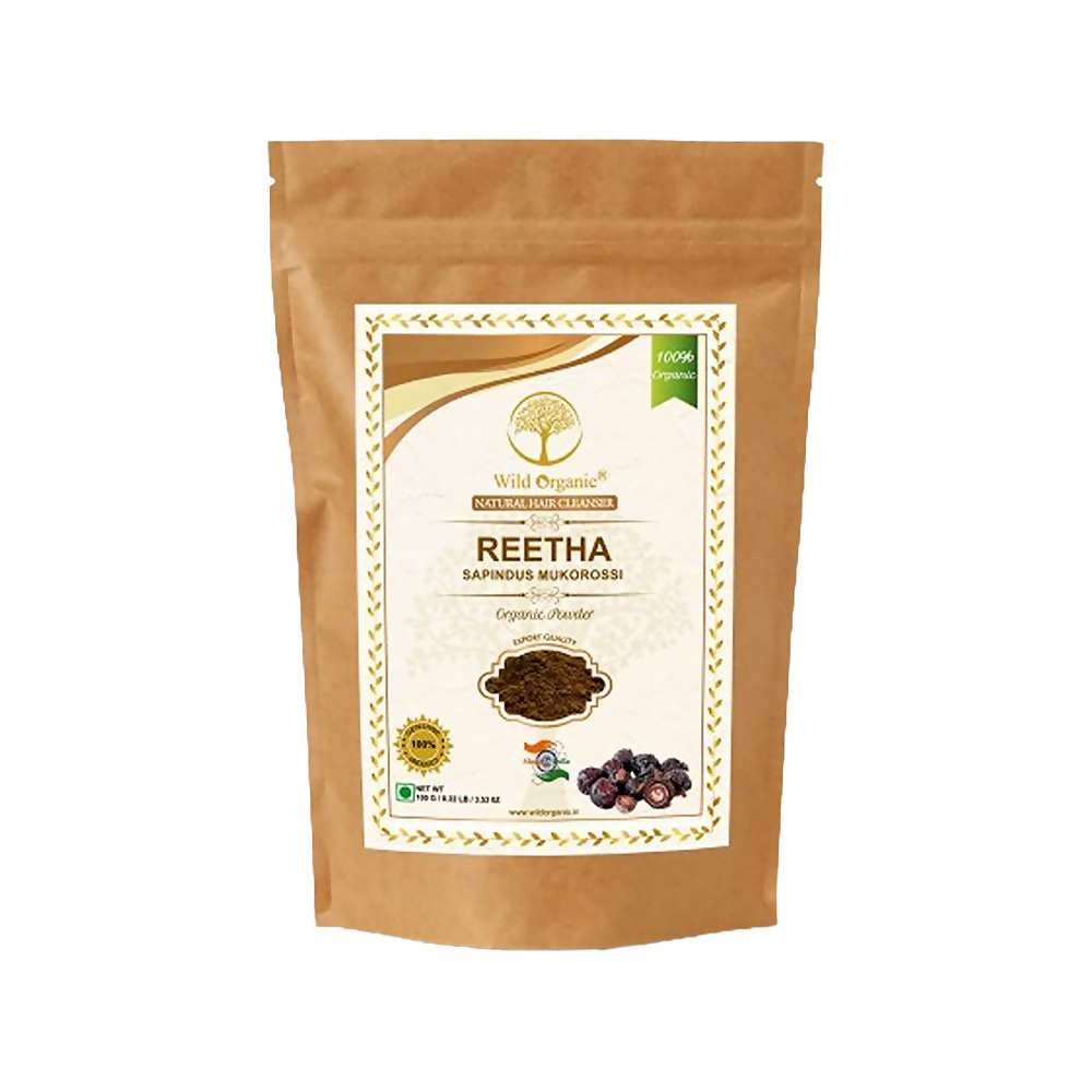 Wild Organic Reetha Powder Natural Hair Cleanser | Grocsy