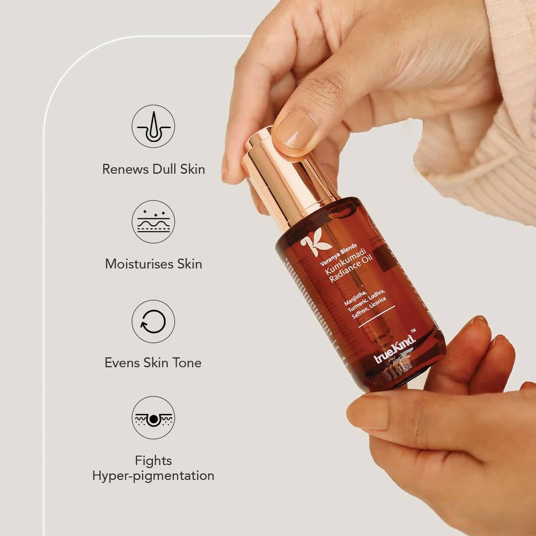 True Kind Varanya Blends Kumkumadi Radiance Facial Oil | Grocsy