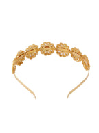 NVR Women's Rajputi Gold-Polished Kundan Matha Patti Hairband | Grocsy