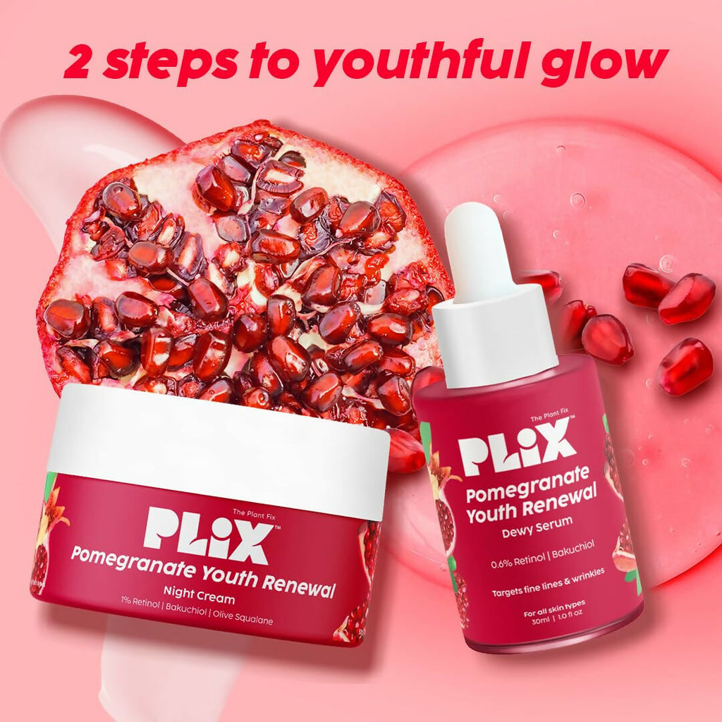 PLIX The Plant Fix 0.6% Retinol Face Serum and 1.20% Retinol Night Cream with Bakuchi Oil | Grocsy
