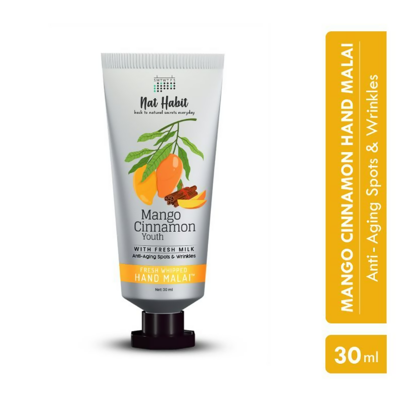 Nat Habit Mango Cinnamon Youth Hand Malai Hand Cream | Grocsy
