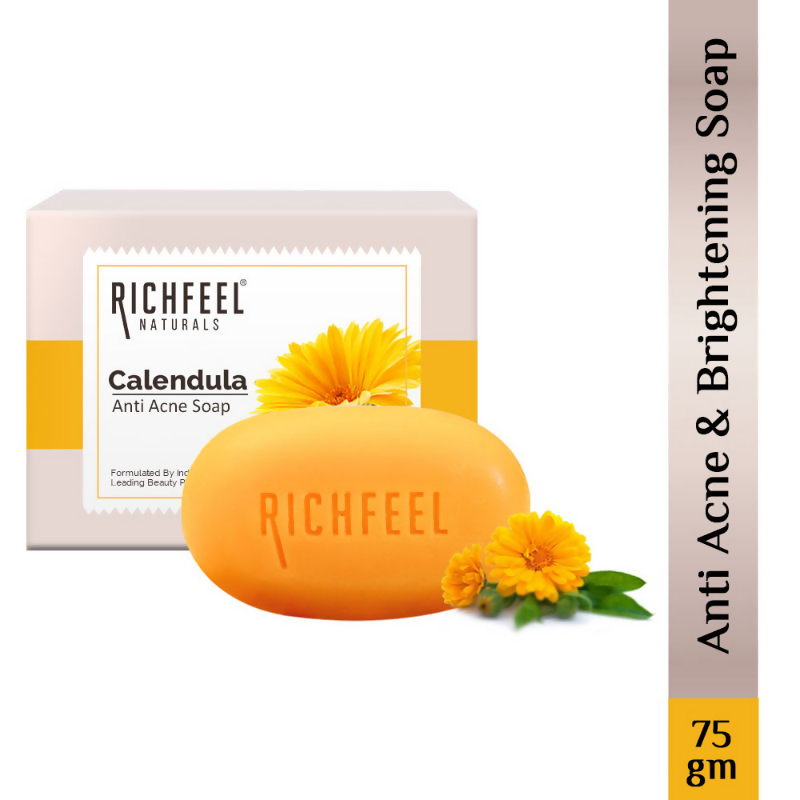 Richfeel Calendula Anti-Acne Soap Fights Pimples | Grocsy