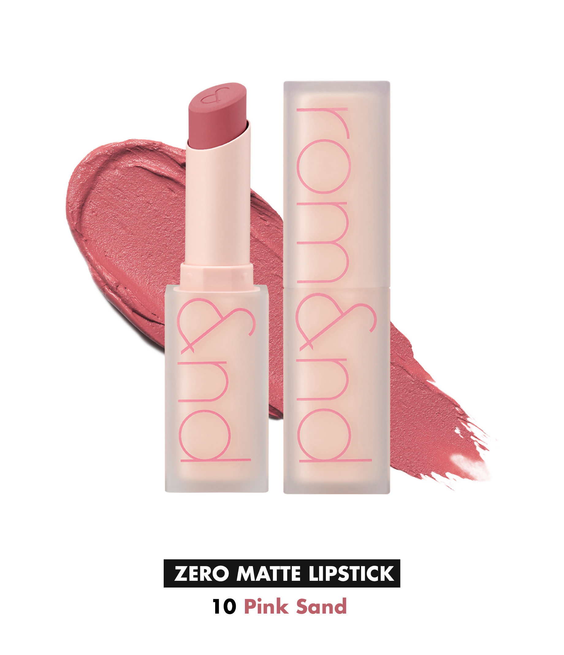 Rom&nd Zero Matte Lipstick - 10 Pink Sand | Grocsy