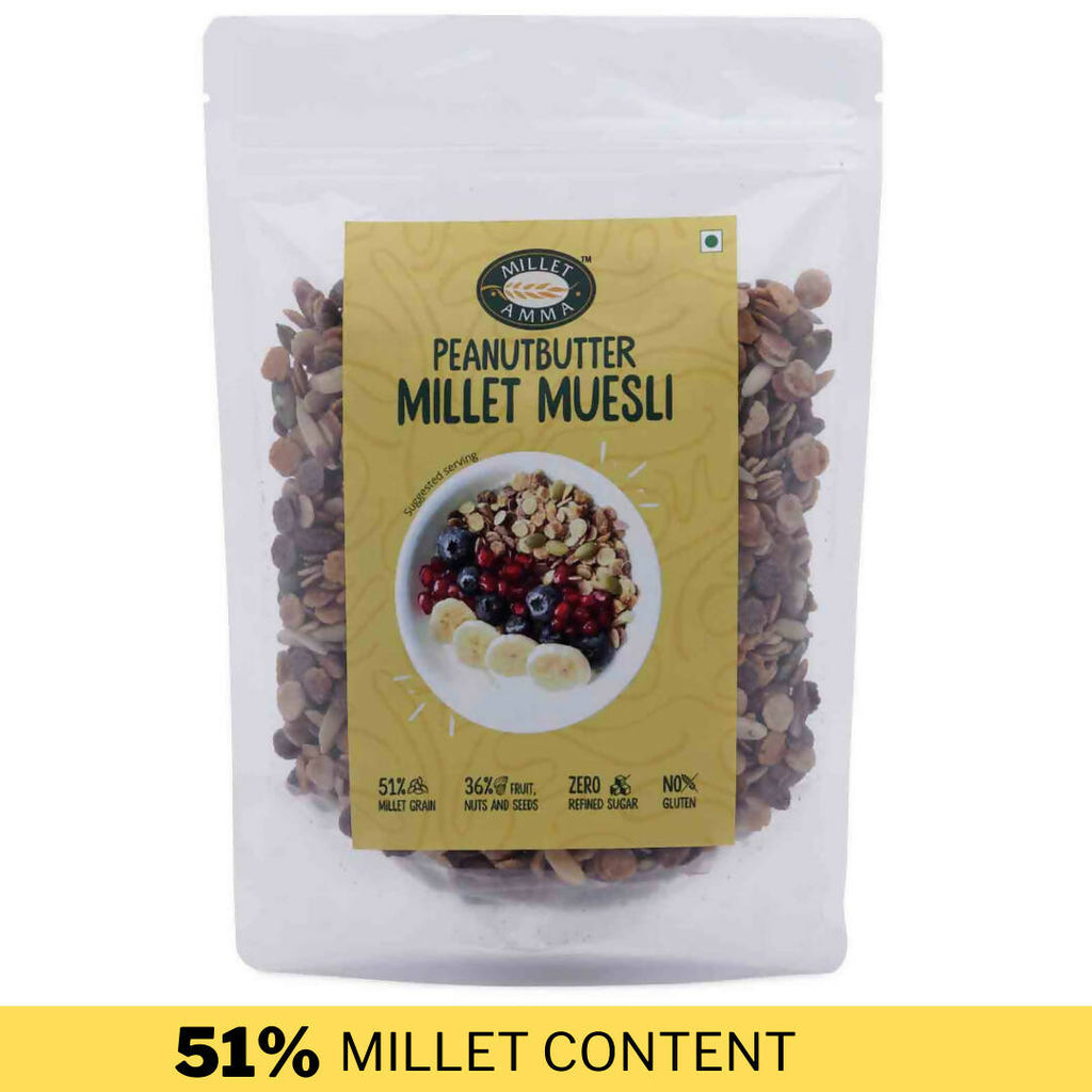 Millet Amma Peanut Butter Millet Muesli | Grocsy