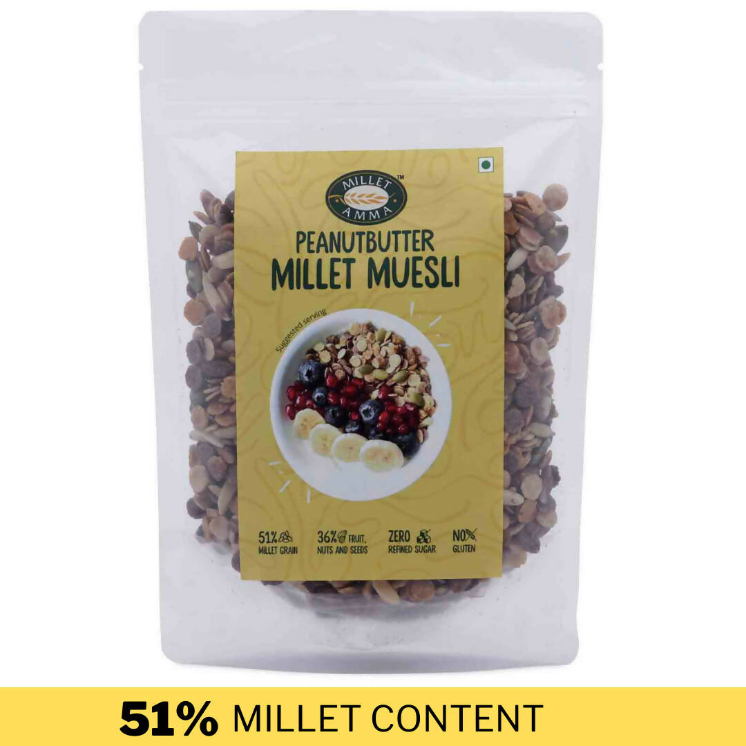 Millet Amma Peanut Butter Millet Muesli | Grocsy