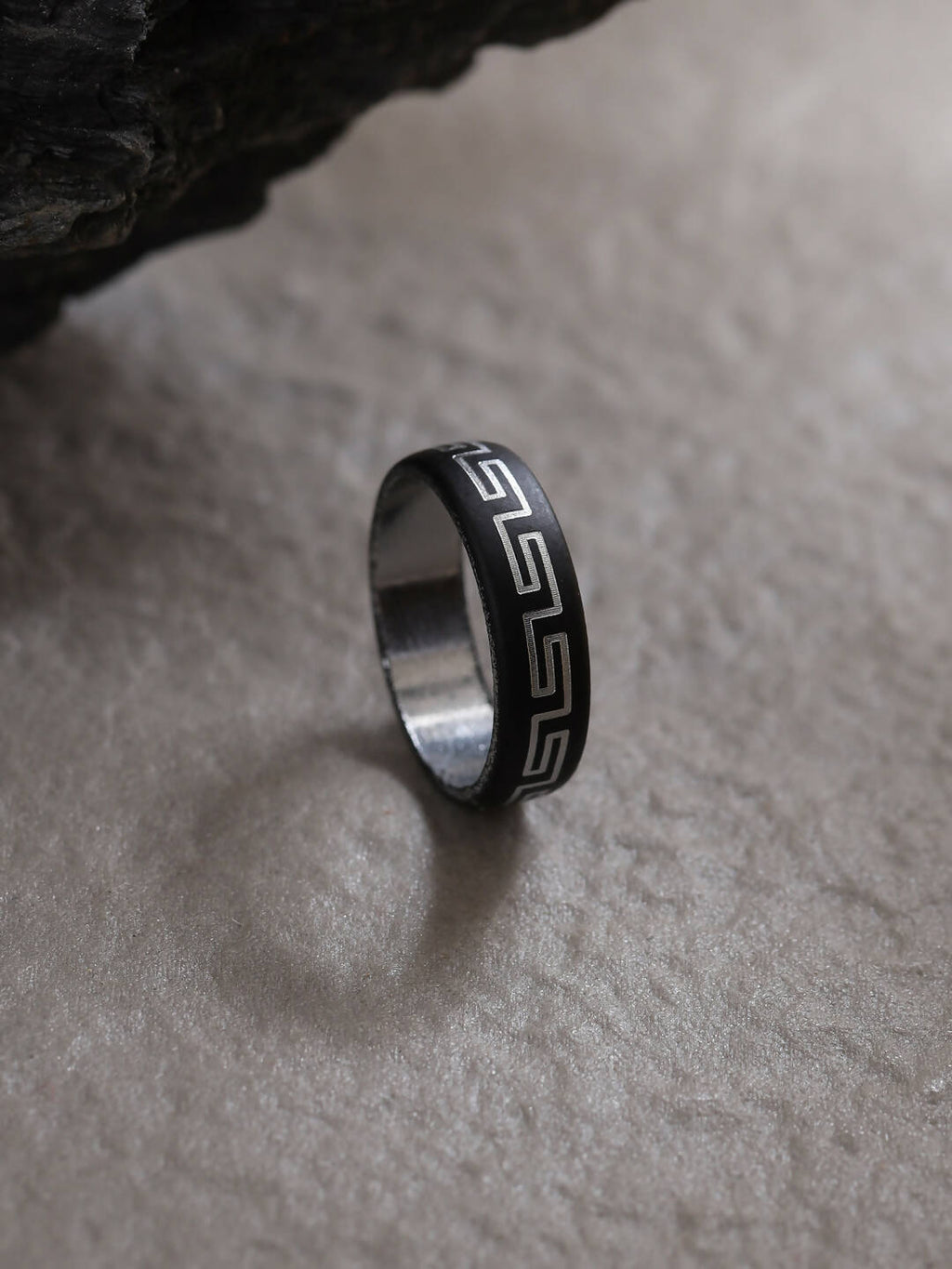 NVR Men's Silver Metal Ring | Grocsy