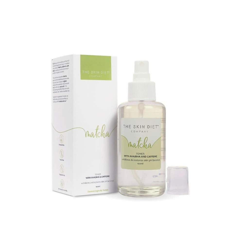The Skin Diet Company Matcha Green Tea Toner Hydrates, Clarifies Pores, Alcohol-Free, For Oily Skin | Grocsy
