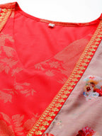 Ahalyaa Women's Traditional wear Ethnic Dress - Red | Grocsy