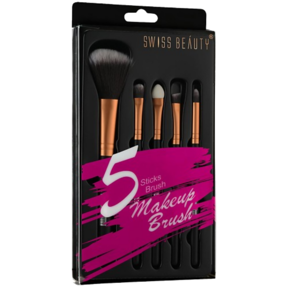 Swiss Beauty Makeup Brushes - Gold | Grocsy